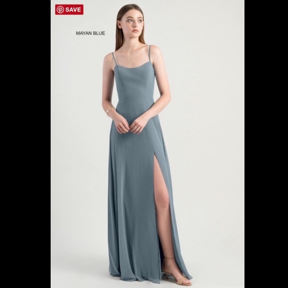 Jenny Yoo Kiara Dress in Mayan Blue - Picture 1 of 9